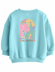 Be Happy - Abstrakte Blumen-Kleidungstransfers