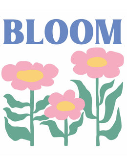 Bloom - Abstract Flower – Strijktransfer