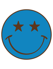 Smiley Blue - Retro Joy | Clothing Transfers