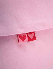 Double Heart Red Geweven Label | Rood & Roze