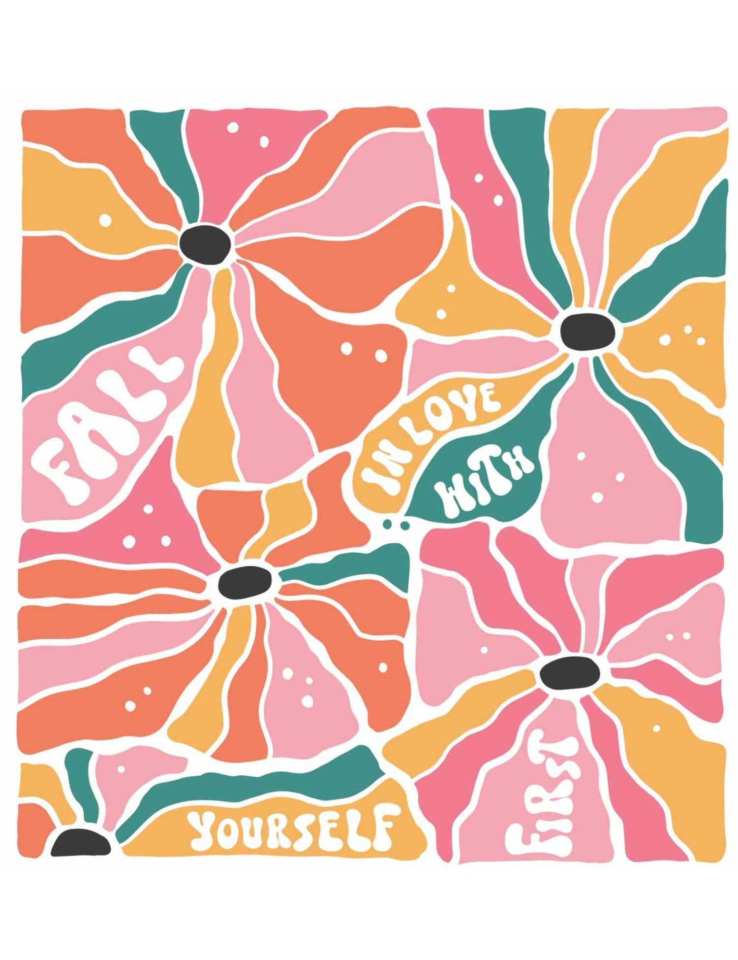 Fall in love - Floral Clothing Transfers