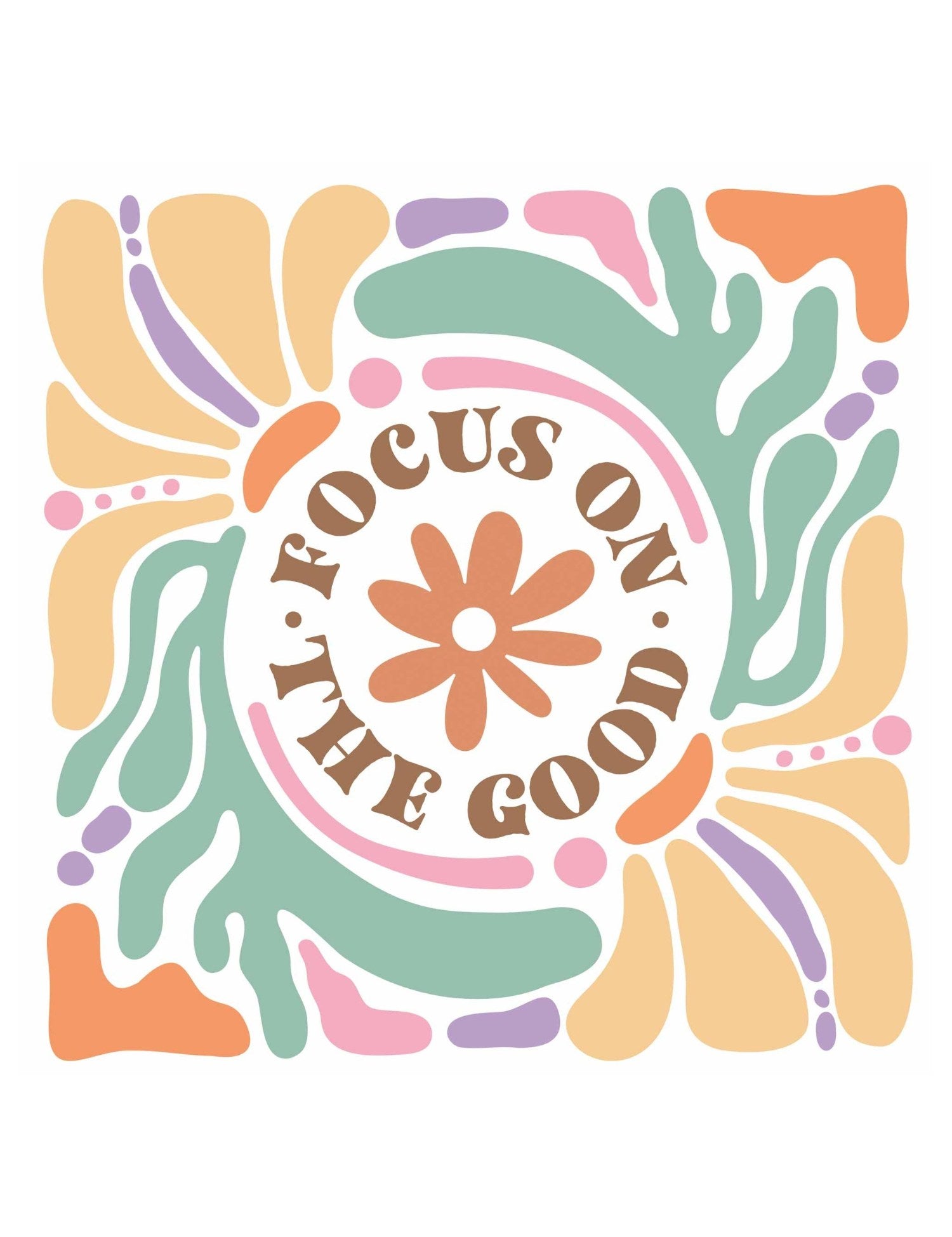 Focus - Abstrakte Blumen-Kleidungstransfers