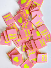 Hand Made Hearts Peach Label
