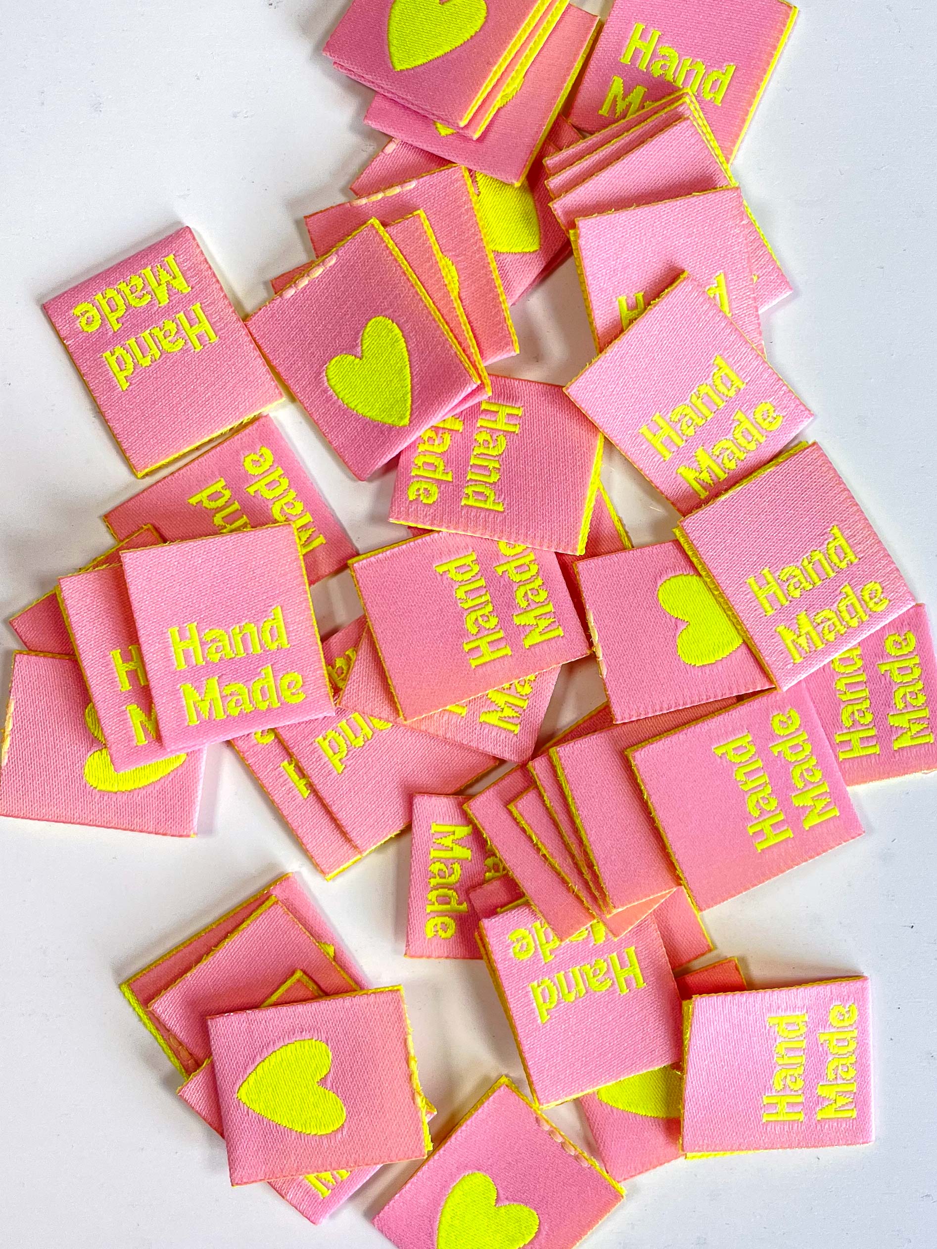 Hand Made Hearts Peach Label