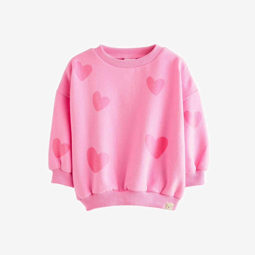 Peach Hearts – All-over transfervel – op een trui