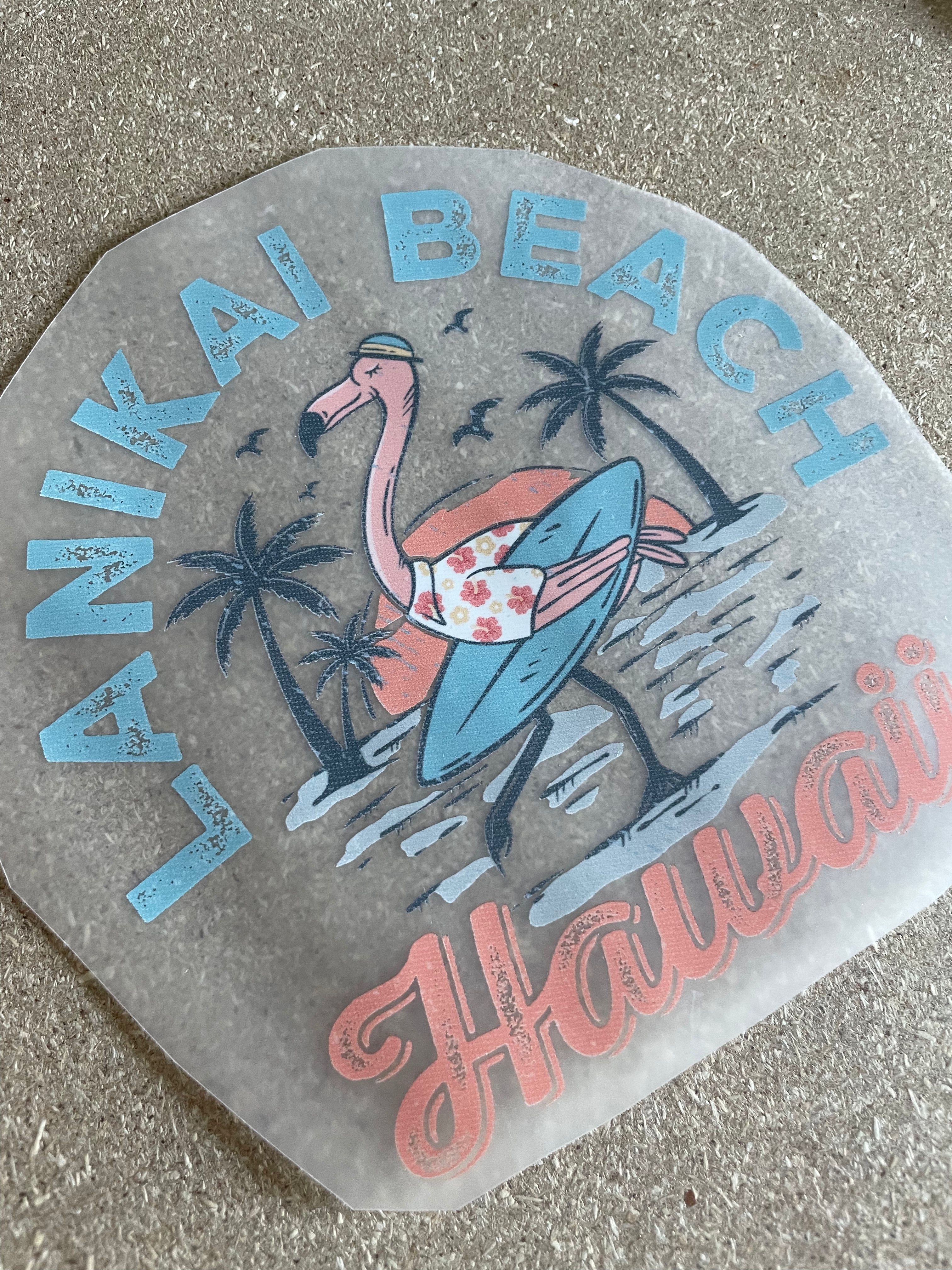 Lanikai Beach - Blue Summer Clothing Transfer