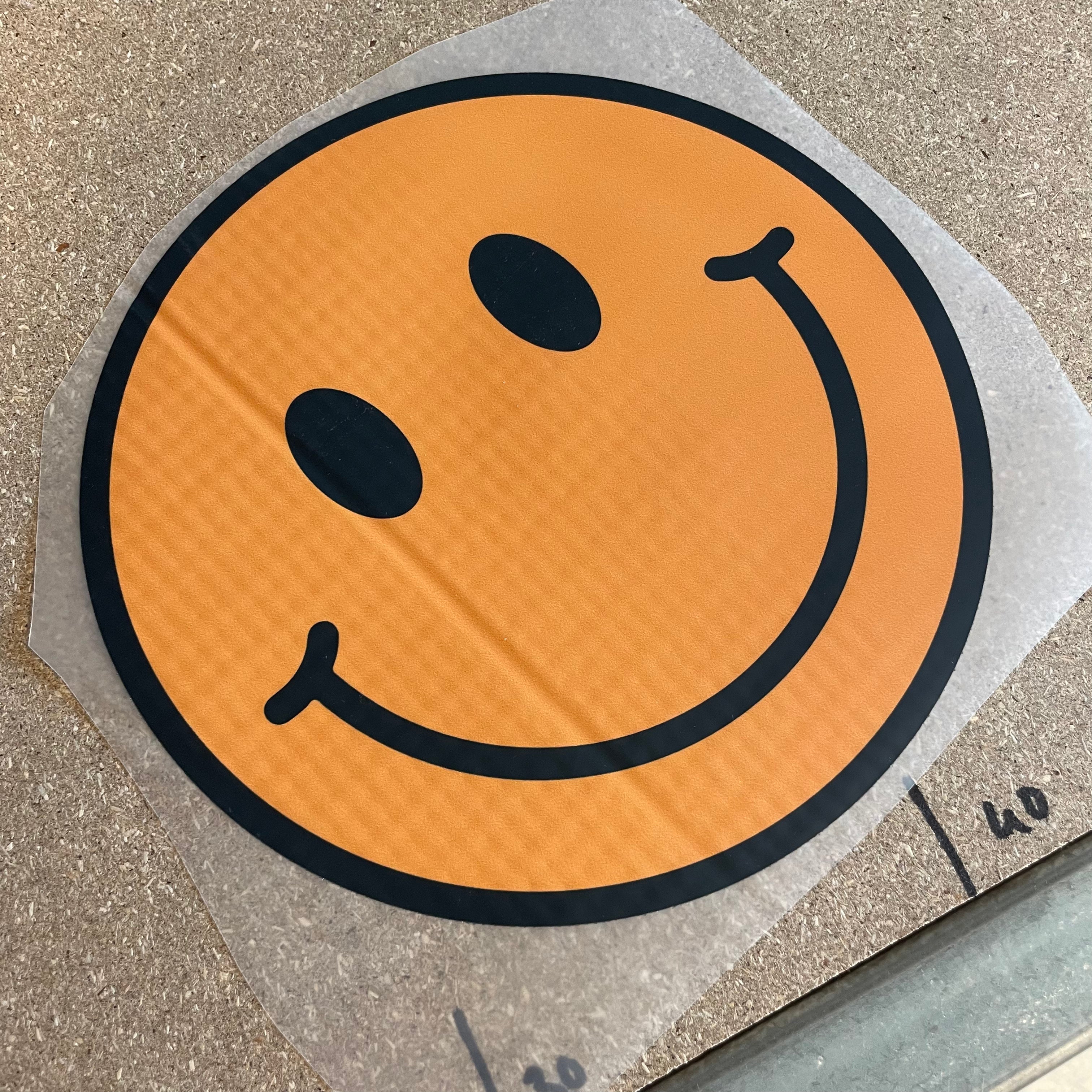 Gold Smiley Clothing Transfer - Bright Autumn