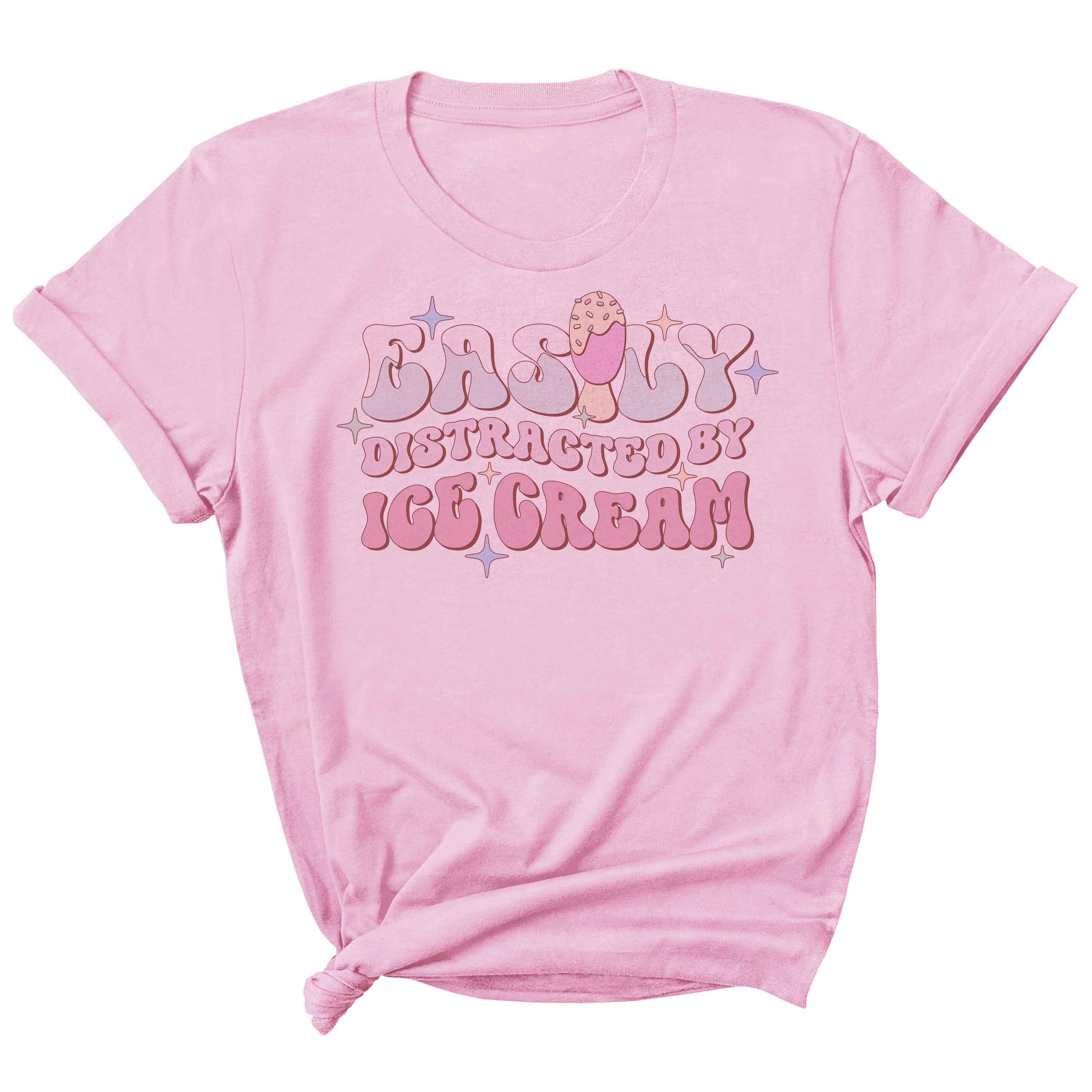 Easily Distracted By Ice Cream - Pastel Ice Clothing Transfer