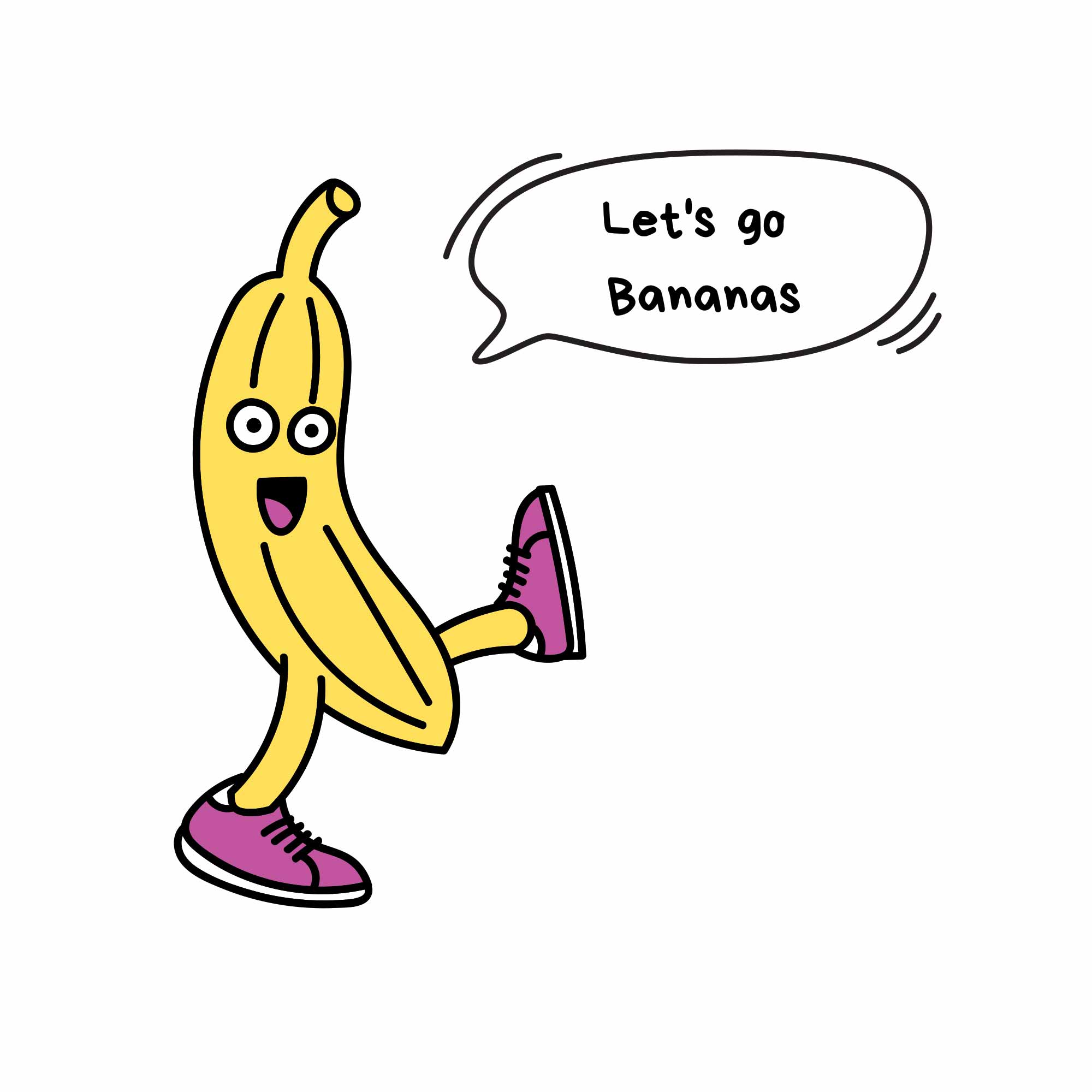 Let's Go Bananas Speechbubble