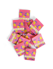 Mango DIY Label Geweven Label | Roze & Geel