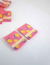 Mango DIY Label Geweven Label | Roze & Geel