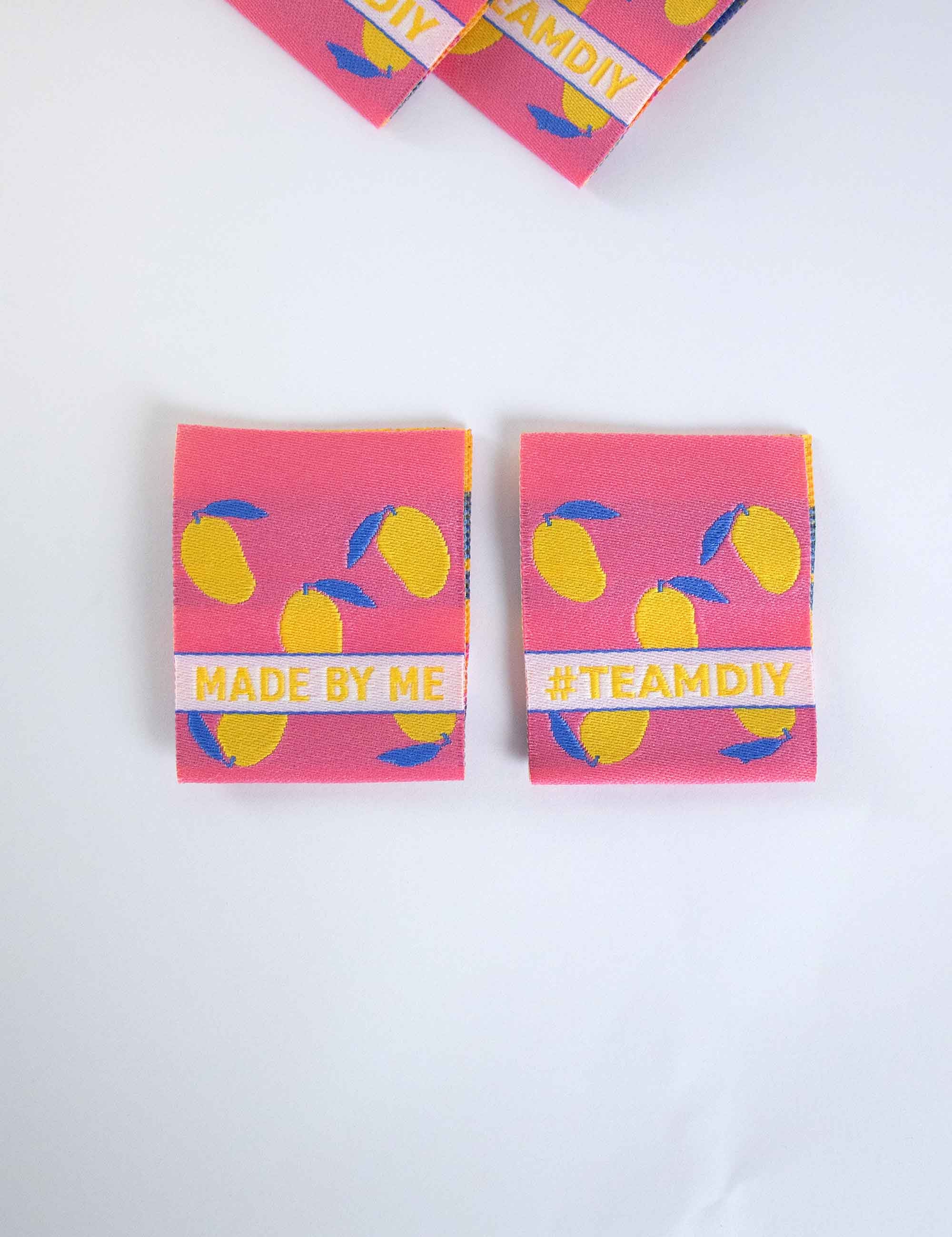 Mango DIY Label Geweven Label | Roze & Geel