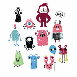 Monsters – All-over transfervel