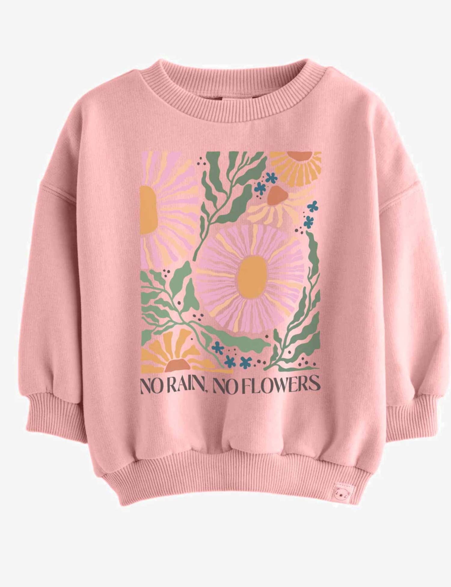 No Rain No Flower - Floral Clothing Transfers