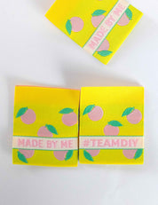 Peachy DIY Label Geweven Label | Geel & Roze