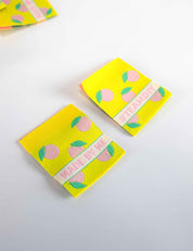 Peachy DIY Label Geweven Label | Geel & Roze