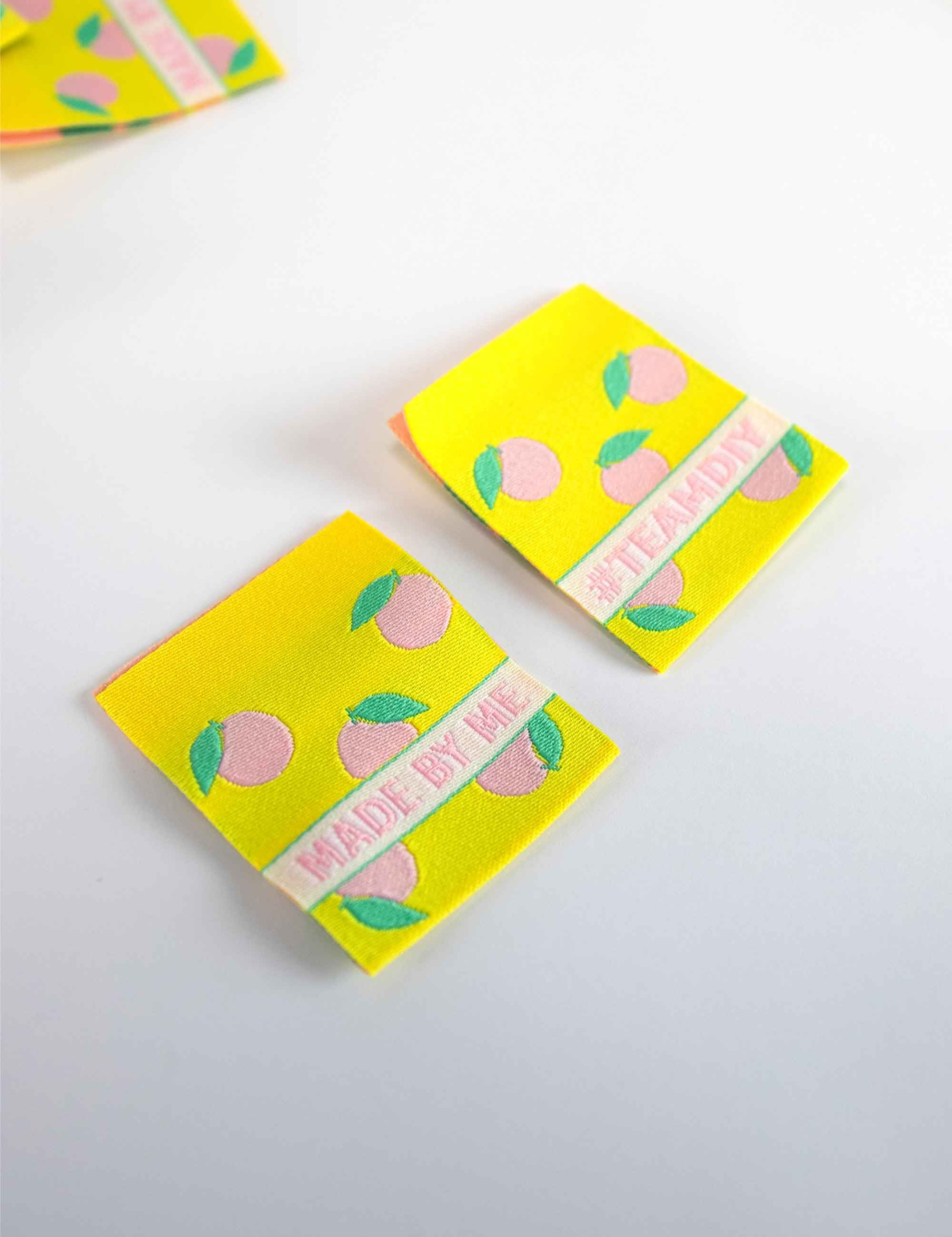 Peachy DIY Label Geweven Label | Geel & Roze