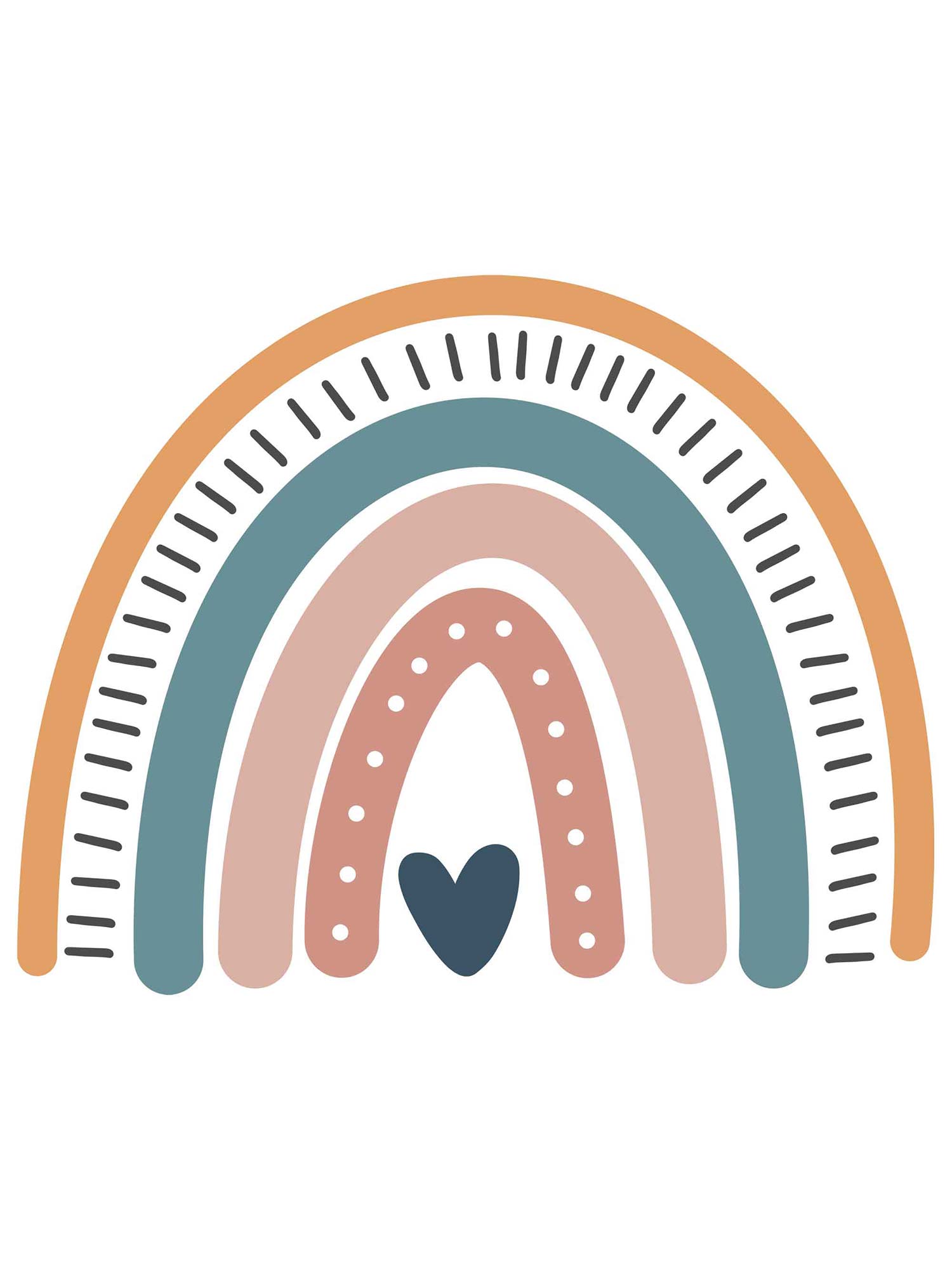 Rainbow 7 - Boho Rainbow - Clothing Transfer