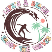 Enjoy the waves - Groovy Summer Clothing Transfer