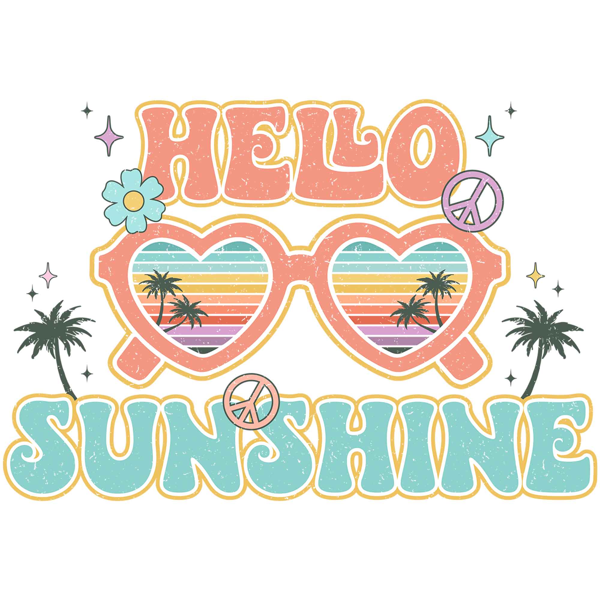 Hello Sunshine - Groovy Summer Clothing Transfer