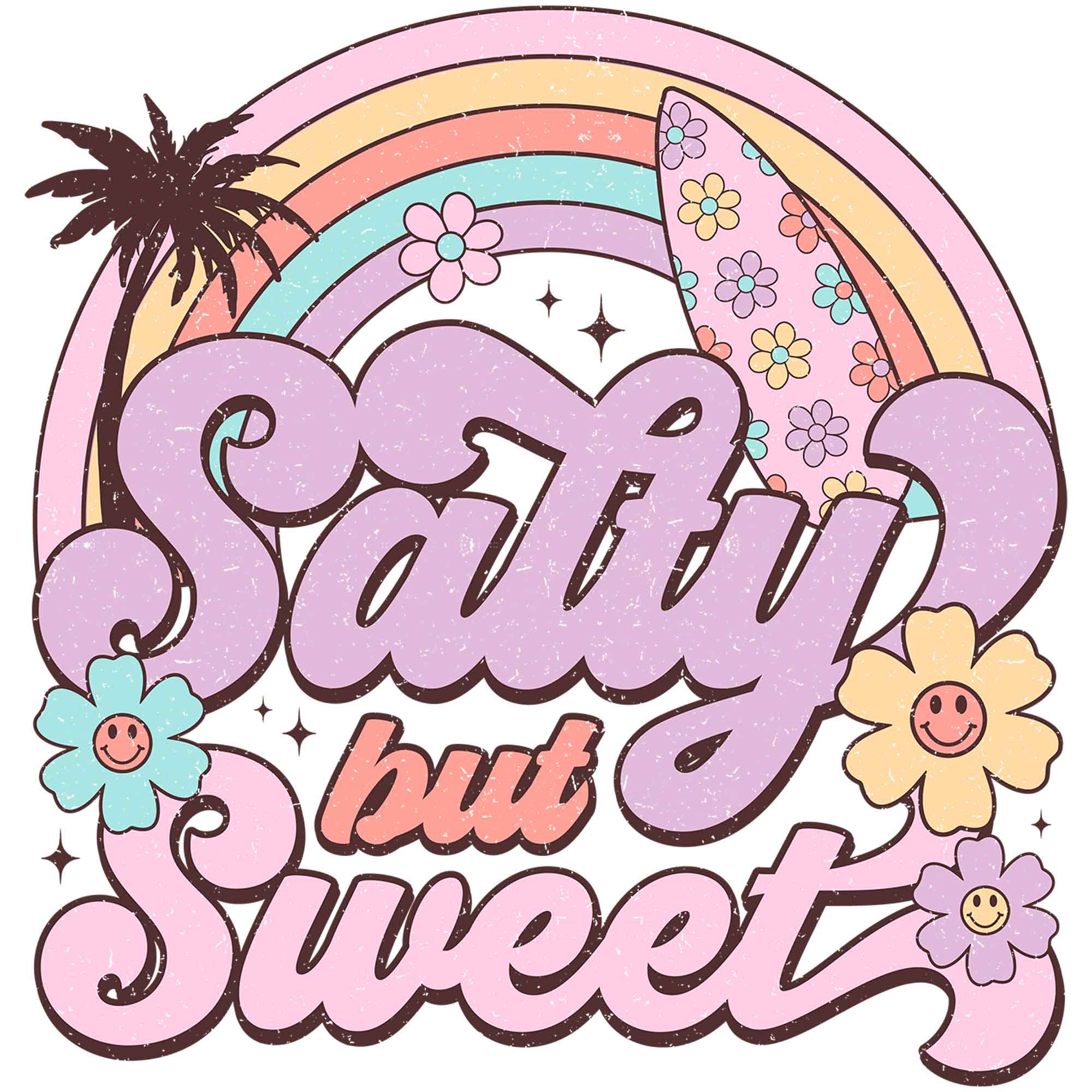 Salty But Sweet - Groovy Summer Clothing Transfer