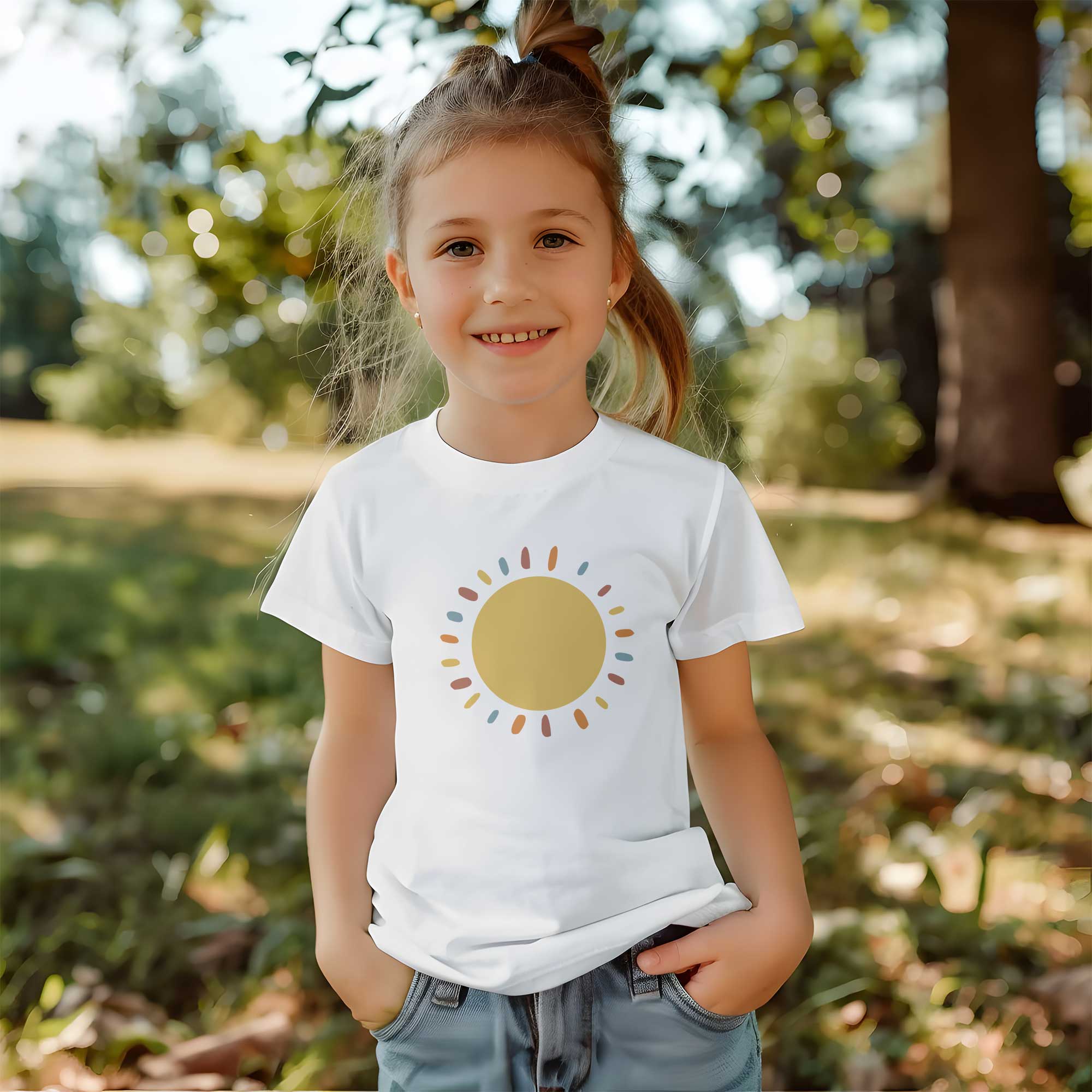 Yellow Sun - Boho Rainbow - Kleding Transfer