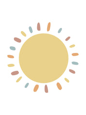 Yellow Sun - Boho Rainbow - Kleding Transfer