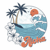 Aloha - Blue Summer Kleding Transfer
