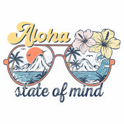 Aloha State of Mind - Blue Summer Clothing Transfer