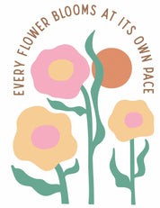 In seinem eigenen Tempo - Abstrakte Blumen-Kleidungstransfers