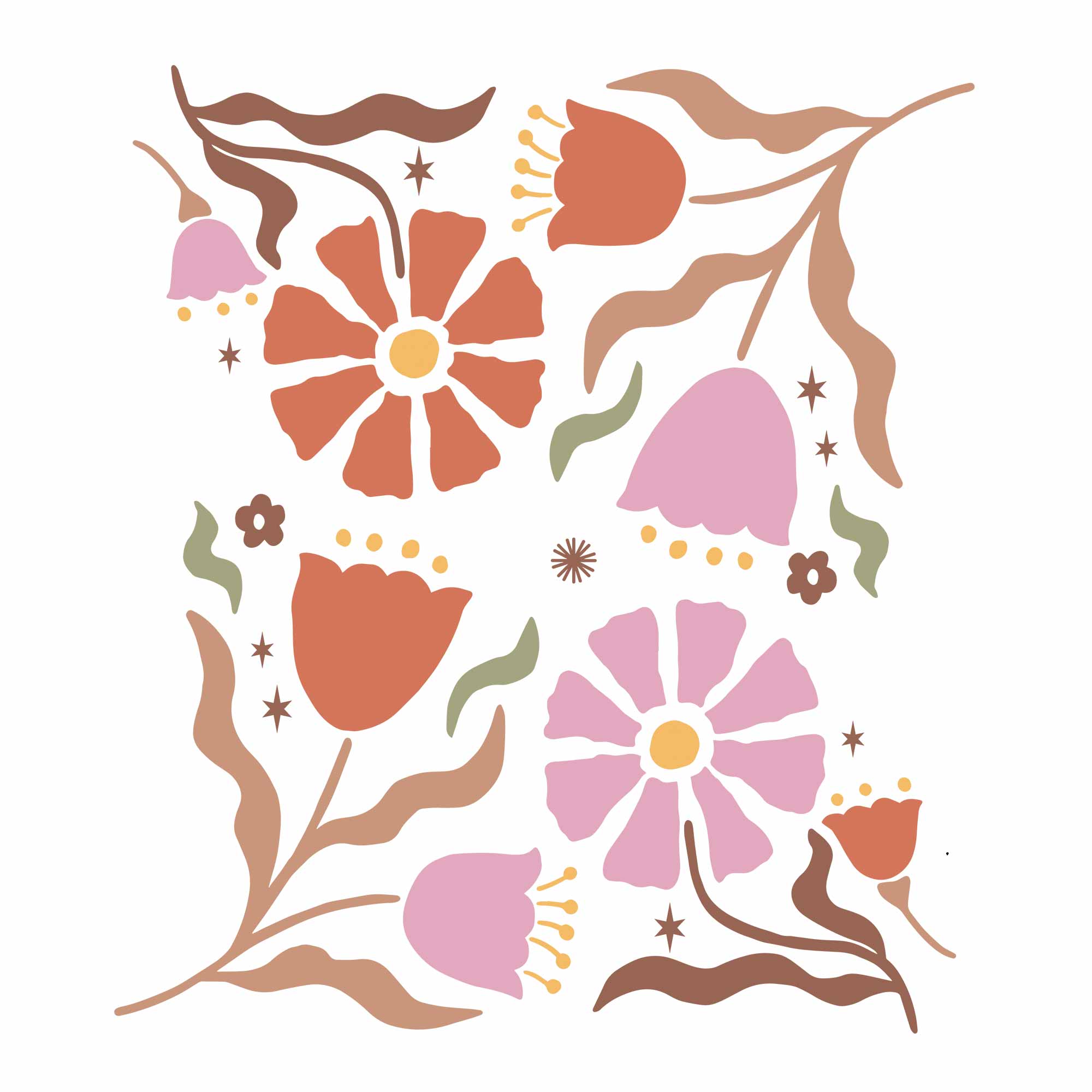 Balance flowers - Boho Fall Clothing Transfer