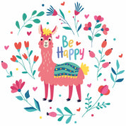 Be Happy 2 - Funny Lama Kleding Transfer