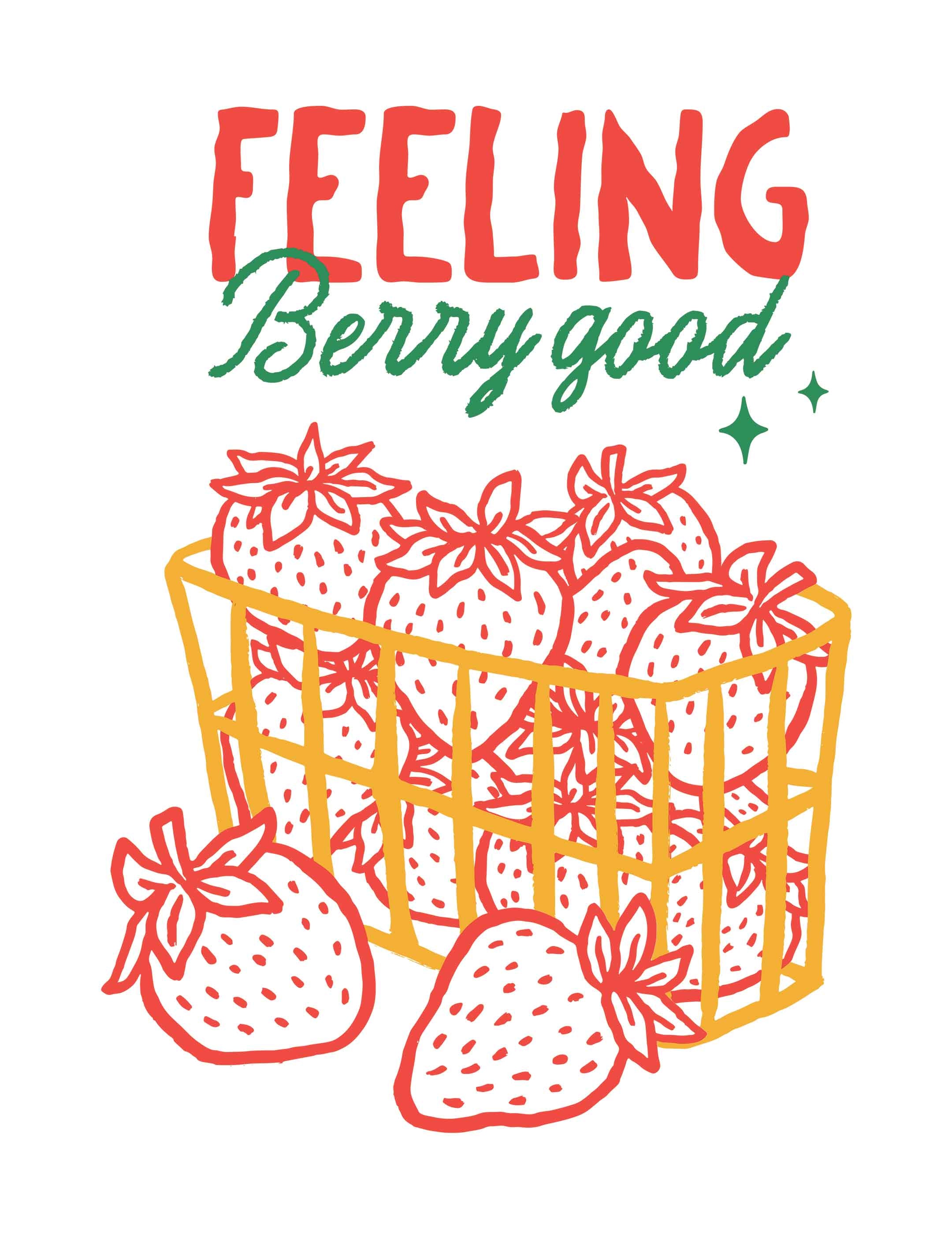 Feeling Berry Good  - Hand Drawn | Strijktransfer