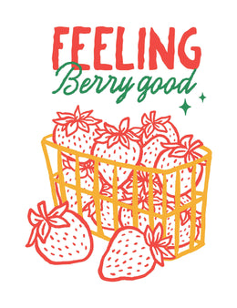 Feeling Berry Good - Hand Drawn – Strijktransfer