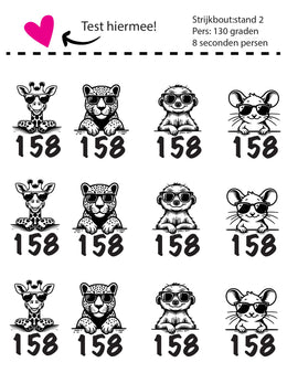 Black Animals Maatlabels