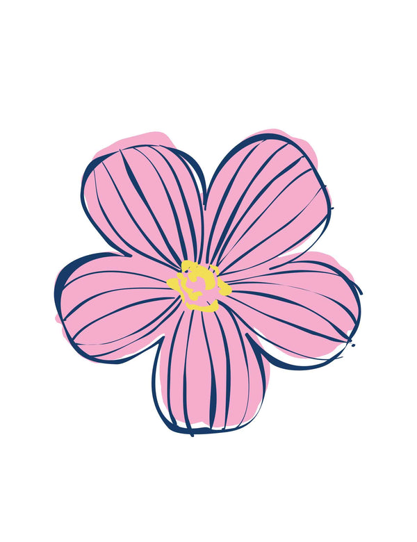 Funky Florals Pink Pearl – Strijktransfer