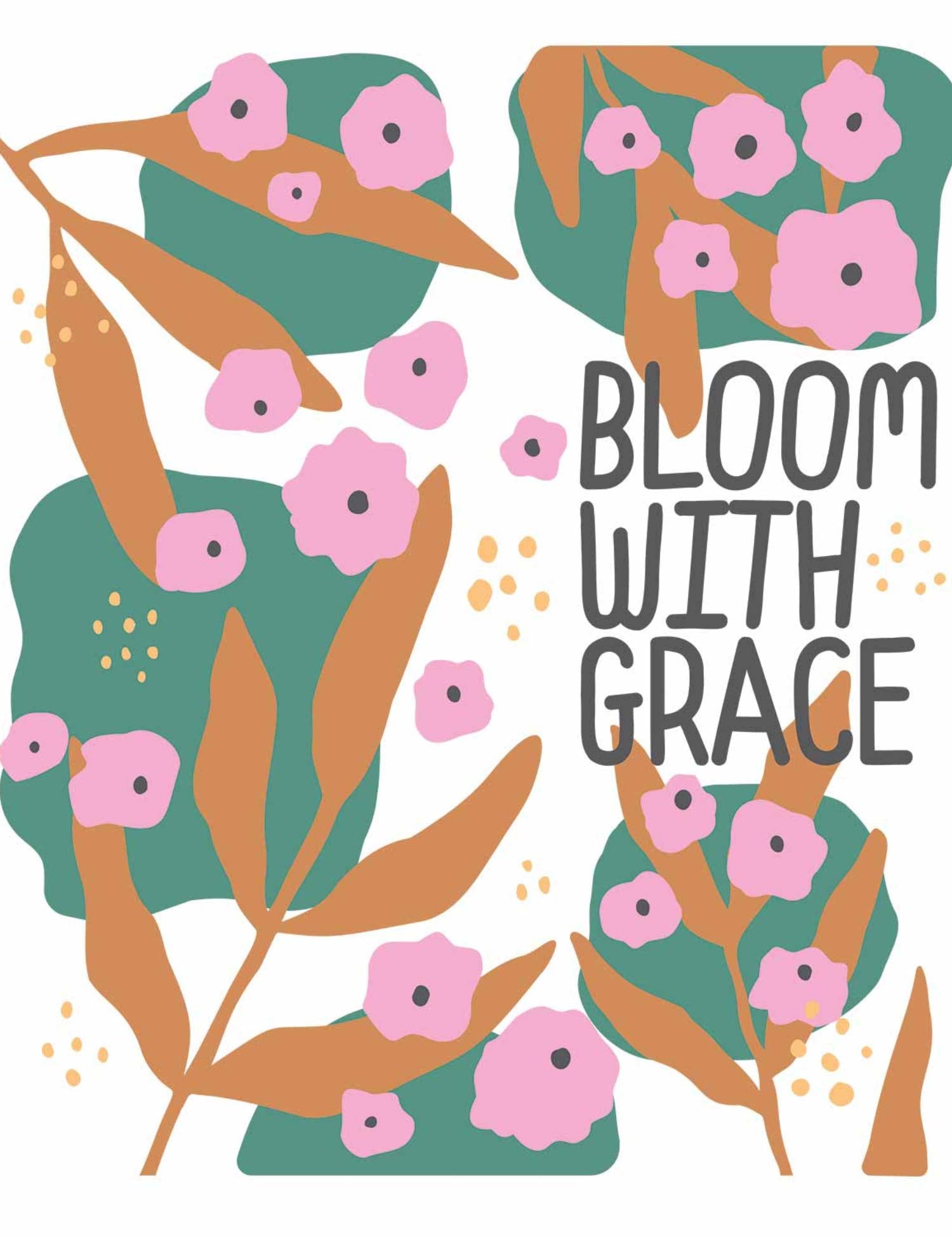 Bloom with Grace - Floral Clothing Transfers