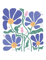 Blue Flower - Flower Clothing Transfers