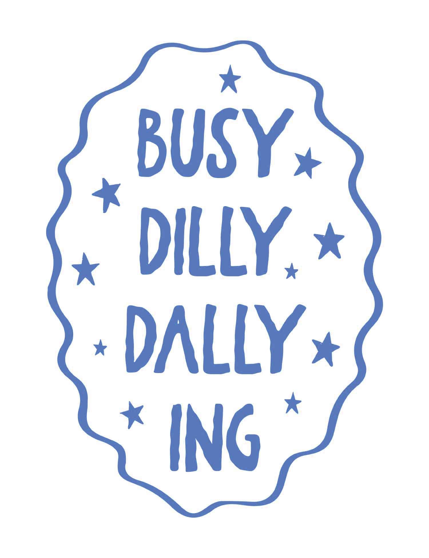 Busy Dilly Dallying - Hand Drawn | Strijktransfer