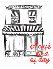 A Café Kind of Day - Hand Drawn | Strijktransfer