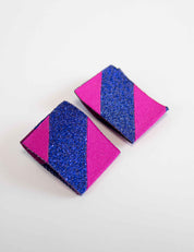 Color Pop Geweven Label | Roze & Blauw