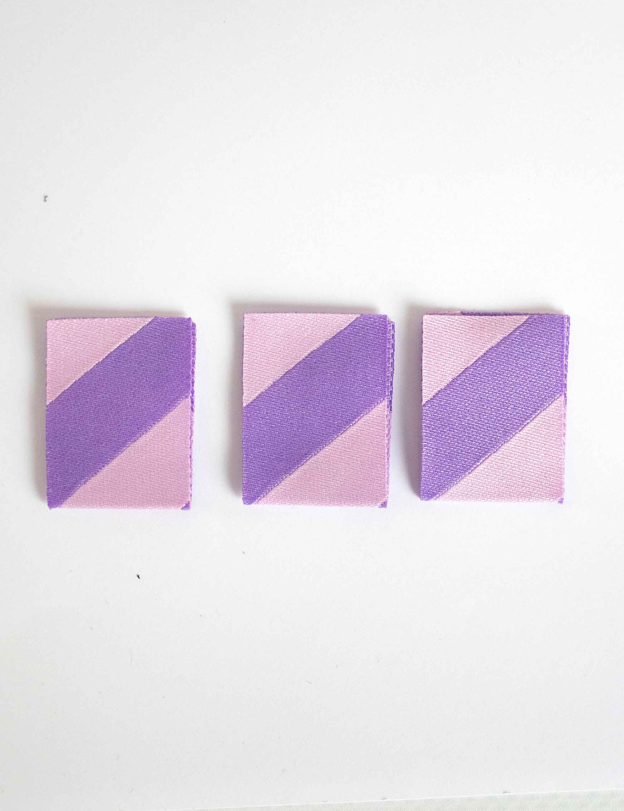 Color Pop Geweven Label | Roze & Lila