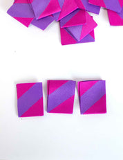 Color Pop Geweven Label | Roze & Paars