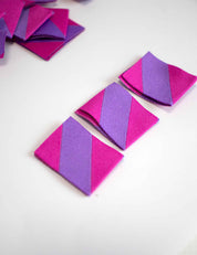 Color Pop Geweven Label | Roze & Paars