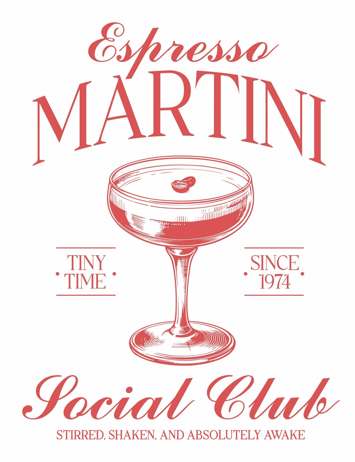 Espresso Martini - Summer Cocktails Clothing Transfers