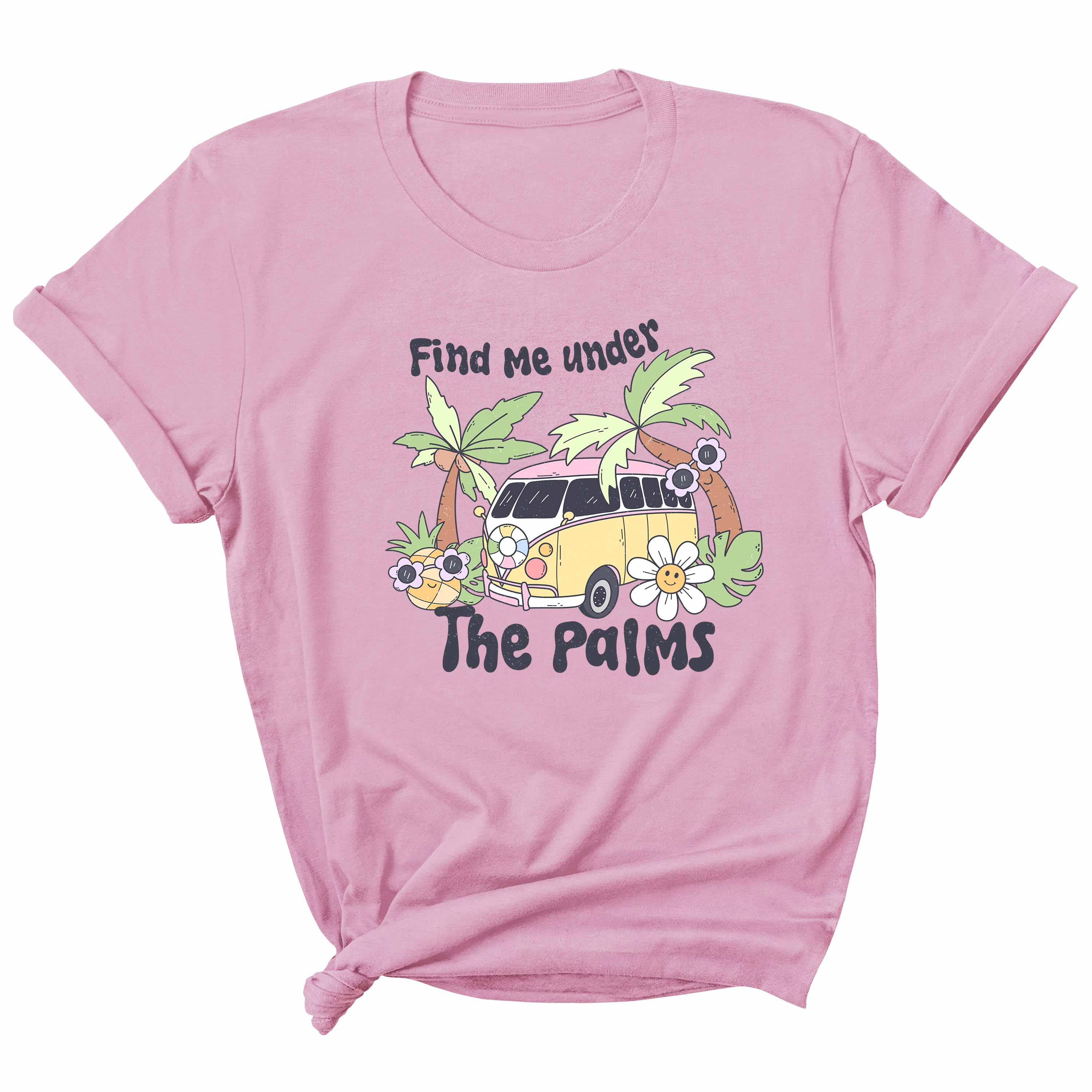 Find me under the palms -  Pink Summer Kleding Transfer