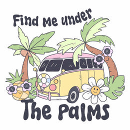 Find me under the palms - Pink Summer – Strijktransfer