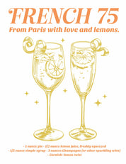 French 75 - Summer Cocktails Clothing Transfers