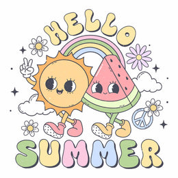 Hello Summer - Pink Summer – Strijktransfer