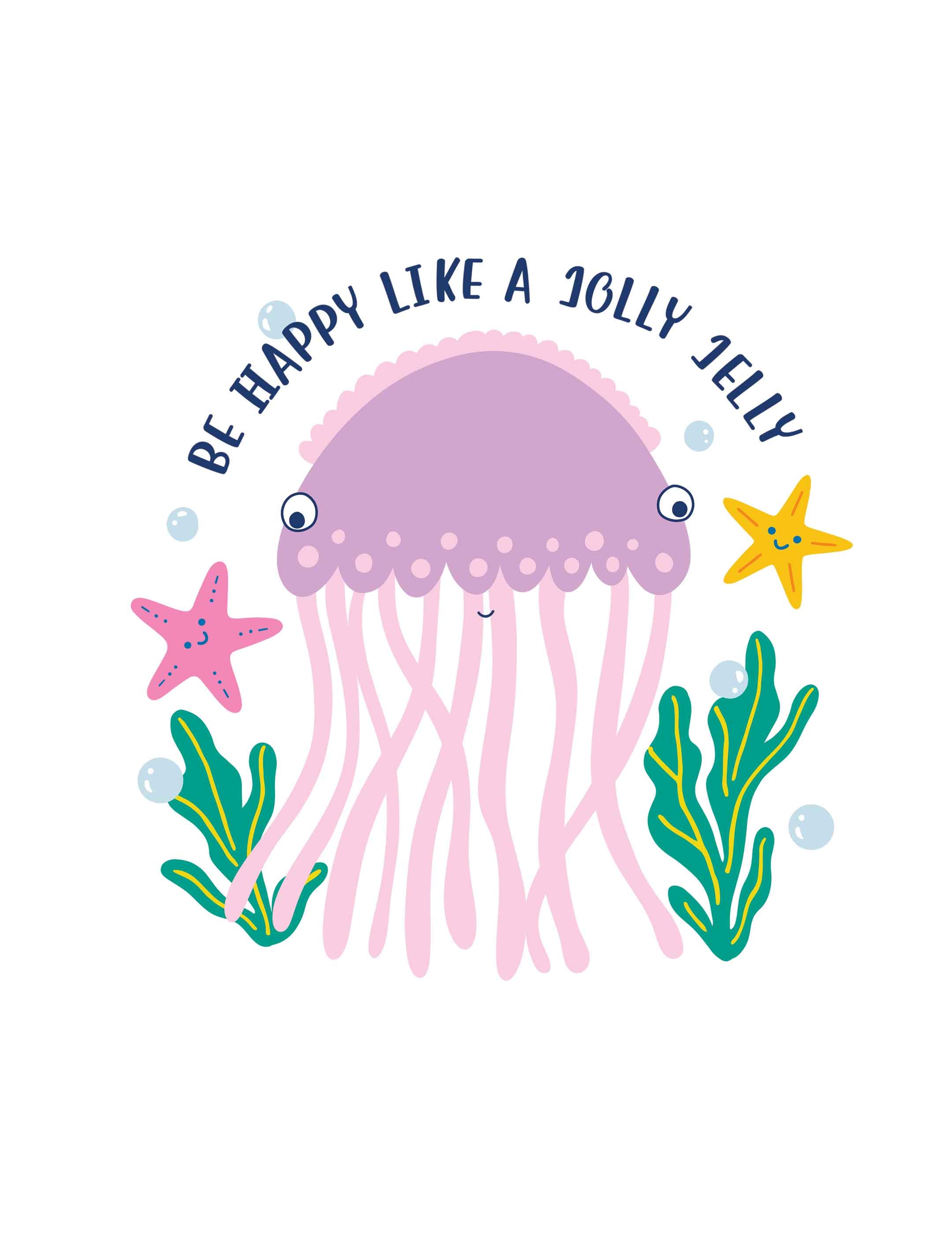 Be Happy Like a Jolly Jelly - Ocean Dreamers | Strijktransfer